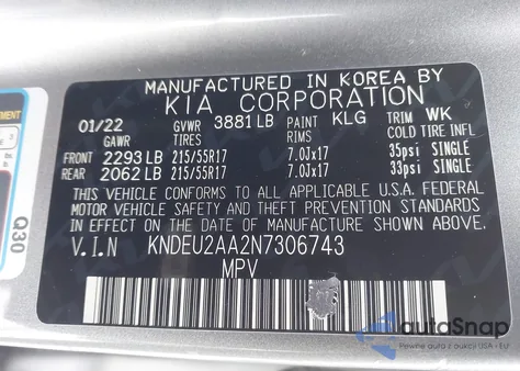 2022 Kia Seltos S from USA, damaged, VIN KNDEU2AA2N7306743